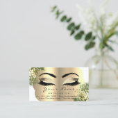 Eyelashes Instructies voor Aftercare Floral Mint W Visitekaartje (Staand voorkant)