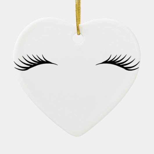 Eyelashes Keramisch Ornament (Voorkant)
