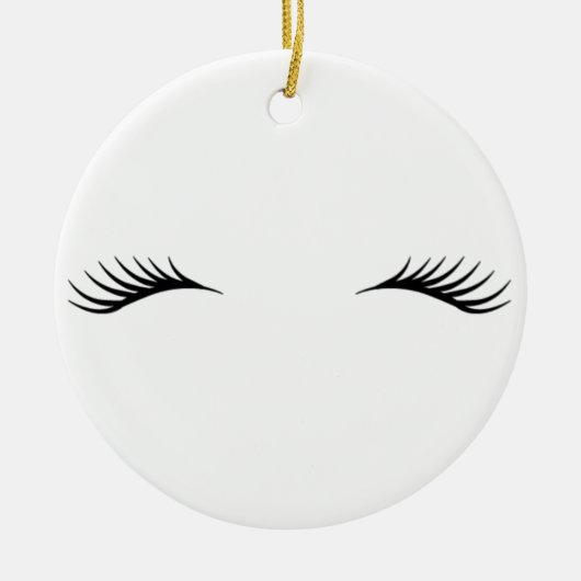 Eyelashes Keramisch Ornament (Voorkant)