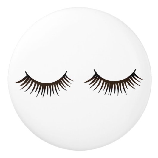 Eyelashes Keramische Knop (Voorkant)