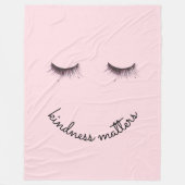 Eyelashes Kindness Fleece Deken (Voorkant)