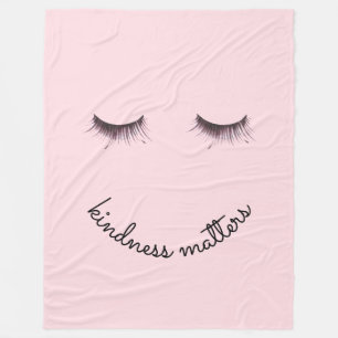 Eyelashes Kindness Fleece Deken