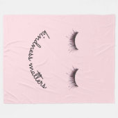Eyelashes Kindness Fleece Deken (Voorkant (Horizontaal))