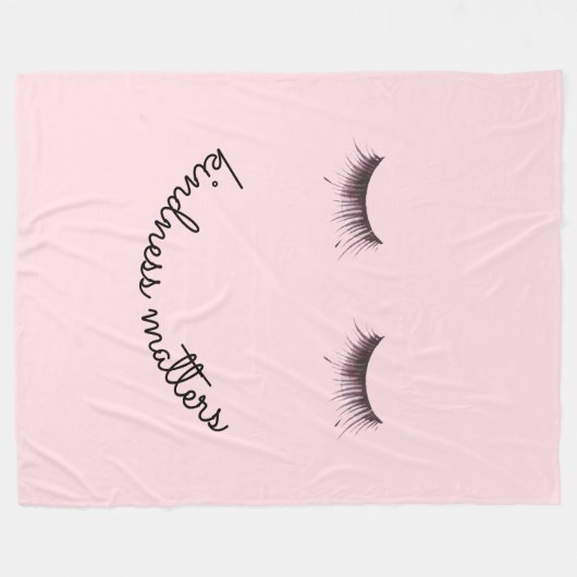 Eyelashes Kindness Fleece Deken (Voorkant (Horizontaal))