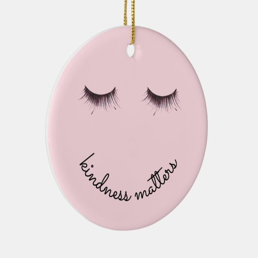 Eyelashes Kindness Keramisch Ornament (Rechts)