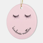 Eyelashes Kindness Keramisch Ornament (Links)