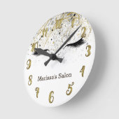 Eyelashes Lashes Gold & Black Glam op maat Ronde Klok (Hoek)