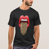Eyelashes Lips and Tongue Women Kiss Clothes Lip B T-shirt (Voorkant)