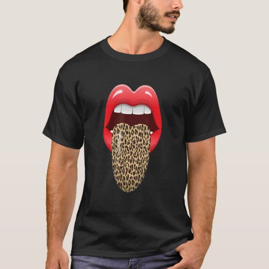 Eyelashes Lips and Tongue Women Kiss Clothes Lip B T-shirt (Voorkant)