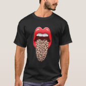 Eyelashes Lips and Tongue Women Kiss Clothes Lip B T-shirt (Voorkant)