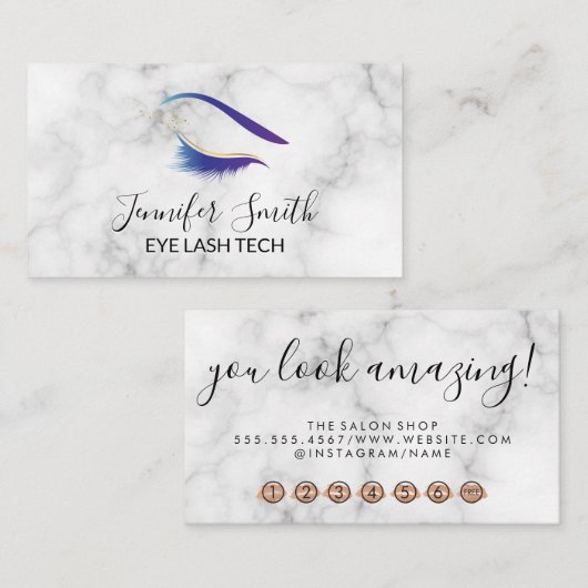 Eyelashes Makeup Artist Marble Loyalty (Voorkant / Achterkant)