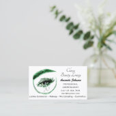 Eyelashes Makeup Microblade Logo Qr Code Regelboog Visitekaartje (Staand voorkant)