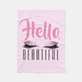 Eyelashes Makeup Pink Hallo Beauful Fleece Deken (Voorkant)