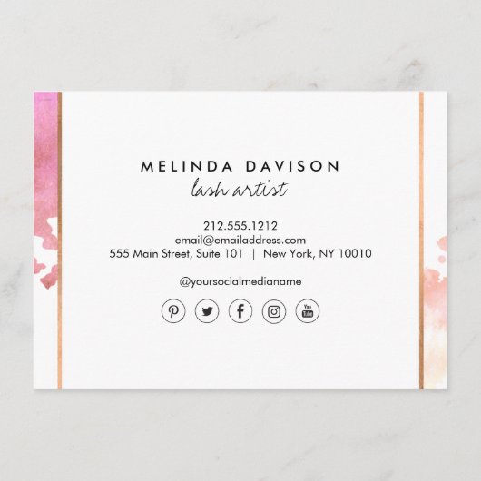 Eyelashes met creatieve Waterverf-cadeaubon (Achterkant)