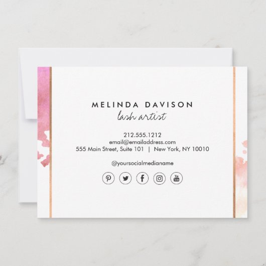 Eyelashes met creatieve Waterverf-cadeaubon (Achterkant)