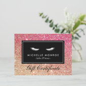 Eyelashes met een Rood/Bronze Glitter Cadeaucertif (Staand voorkant)