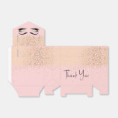 Eyelashes met Gold Glitter Bedankdoosjes (Uitgevouwen)