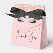 Eyelashes met Gold Glitter Bedankdoosjes (Voorkant Zijde)