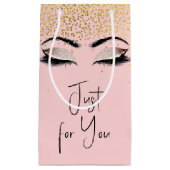 Eyelashes met Gold Glitter Klein Cadeauzakje (Voorkant)