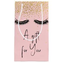 Eyelashes met Gold Glitter