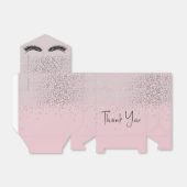 Eyelashes met Silver Glitter Bedankdoosjes (Uitgevouwen)