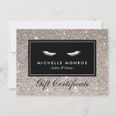 Eyelashes met Silver Glitter Gift Certificate (Voorkant)