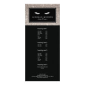 Eyelashes met Silver Glitter Reclamekaart (Voorkant)