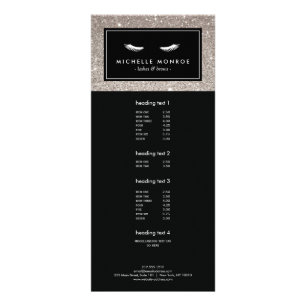 Eyelashes met Silver Glitter Reclamekaart