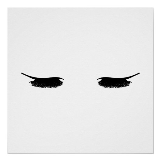 Eyelashes Modern Chic Poster (Voorkant)