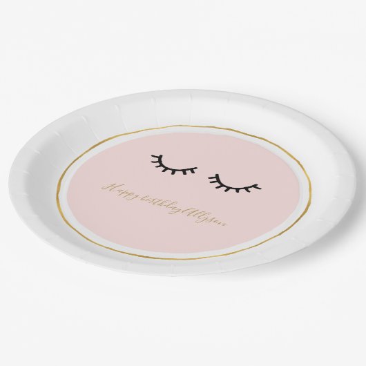 Eyelashes Papieren Bordje (Gekanteld)