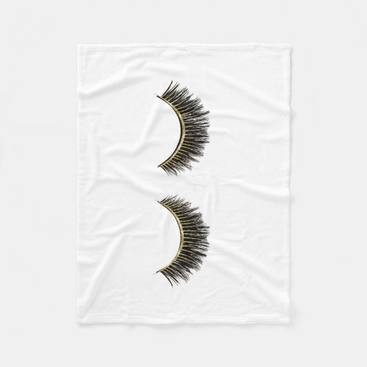 Eyelashes printlashes fleece deken (Voorkant)