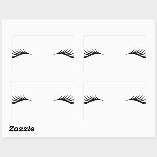 Eyelashes Rechthoekige Sticker (Vel)