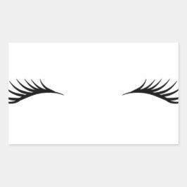 Eyelashes Rechthoekige Sticker