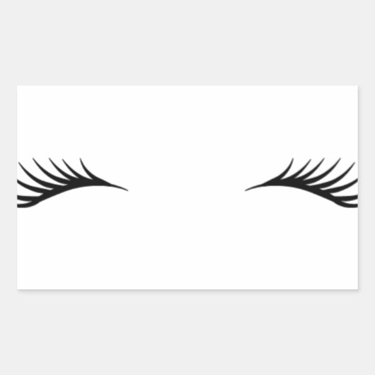 Eyelashes Rechthoekige Sticker (Voorkant)