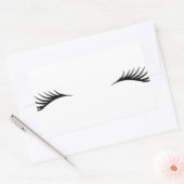 Eyelashes Rechthoekige Sticker (Envelop)