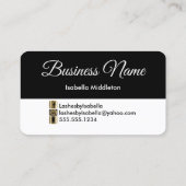 Eyelashes - Rode glitter Visitekaartje (Achterkant)