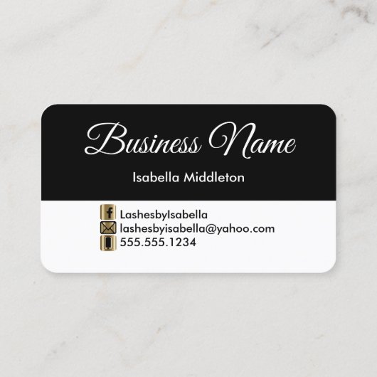 Eyelashes - Rode glitter Visitekaartje (Achterkant)