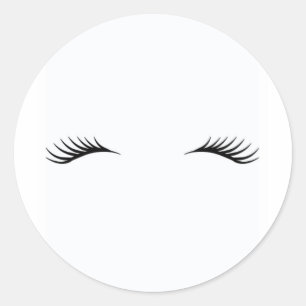 Eyelashes Ronde Sticker