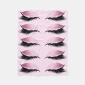 Eyelashes Roze Glitter Girly Fleece Deken (Voorkant)