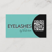 Eyelashes Salon Beauty Eyelashes QR CODE Visitekaartje (Voorkant)