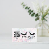 Eyelashes Salon Beauty Marble Eyelashes QR CODE Visitekaartje (Staand voorkant)