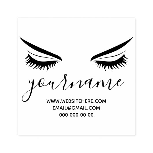 Eyelashes-uitbreiding Rubberstempel (Afrduk)