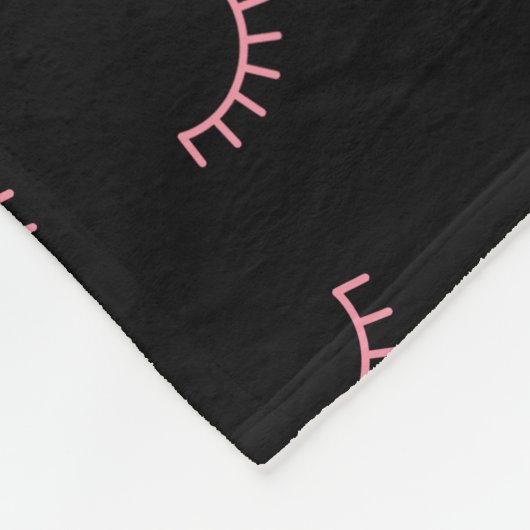 Eyelashes van gemiddelde grootte vlooienbak fleece deken (Hoek)