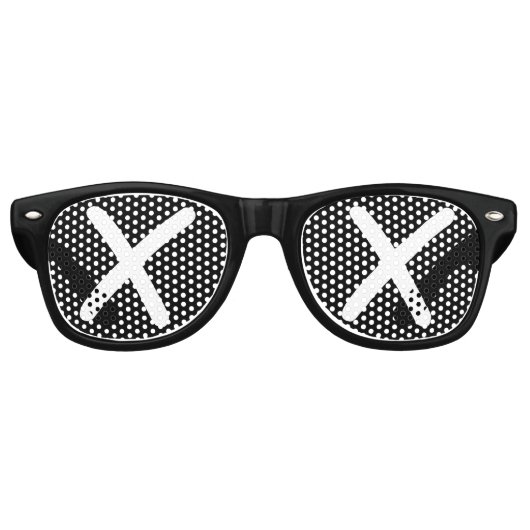 Eyeless XX ogen retro Shades /Fun Party Sunbril Retro Zonnebril (Voorkant)