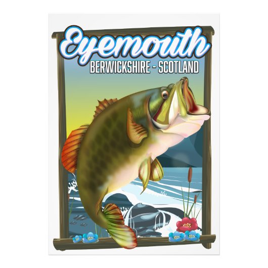 Eyemouth Berwickshire Schotland visposter. Foto Afdruk (Voorkant)