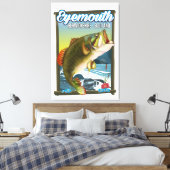 Eyemouth Berwickshire Scotland poster. Canvas Afdruk (Insitu (Slaapkamer))