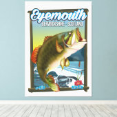 Eyemouth Berwickshire Scotland poster. Canvas Afdruk (Insitu (Houten vloer))