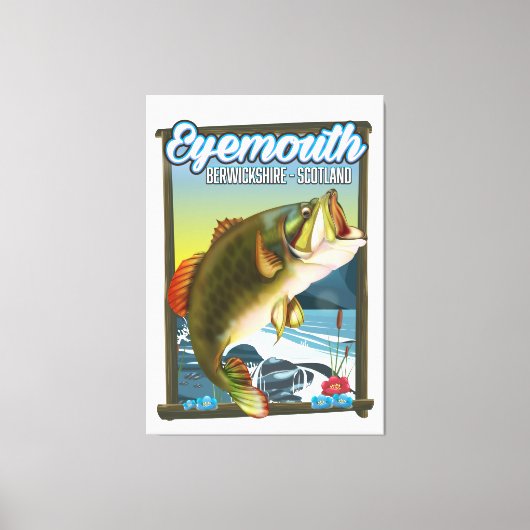 Eyemouth Berwickshire Scotland poster. Canvas Afdruk (Voorkant)