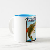 Eyemouth, Berwickshire Scotland visprint. Tweekleurige Koffiemok (Voorkant links)