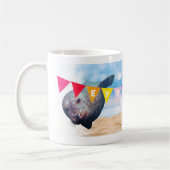 Eyemouth Bunting met zeehond en zeemeeuw Koffiemok (Links)